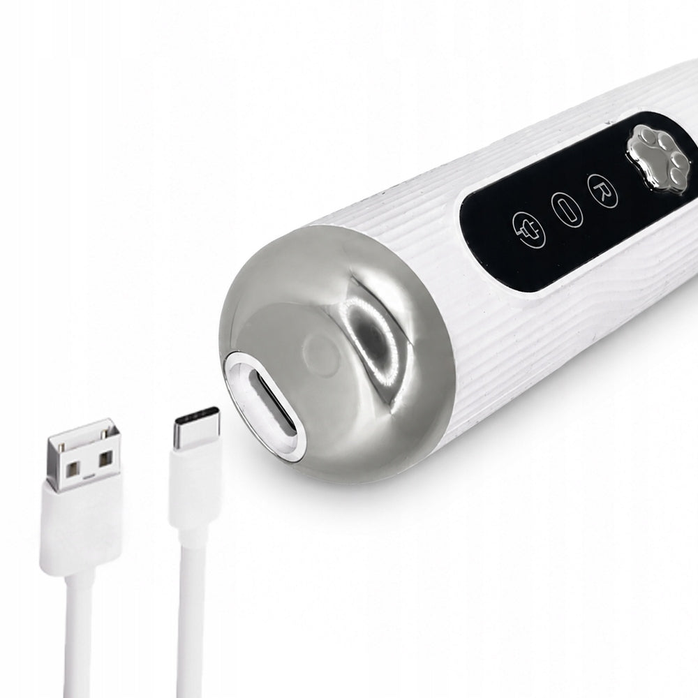 Trymer do łap psa i kota z lampką LED, ładowanie USB-C – zmywalne ostrze, cicha praca