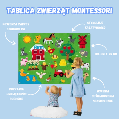 Tablica Edukacyjna Zwierzęta Montessori