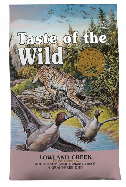 Taste of the Wild Lowland Creek sucha karma dla kota 6,6 kg – bezzbożowa, kaczka z przepiórką