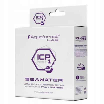 Aquaforest ICP 1 test laboratoryjny wody do akwarium – Ca, Fe, K, KH, Mg, zestaw z fiolką
