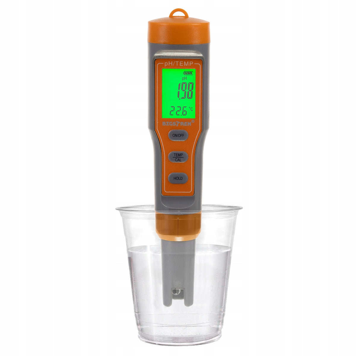 Bigstren elektroniczny tester pH wody z termometrem i funkcją ATC – wodoodporny, 23534