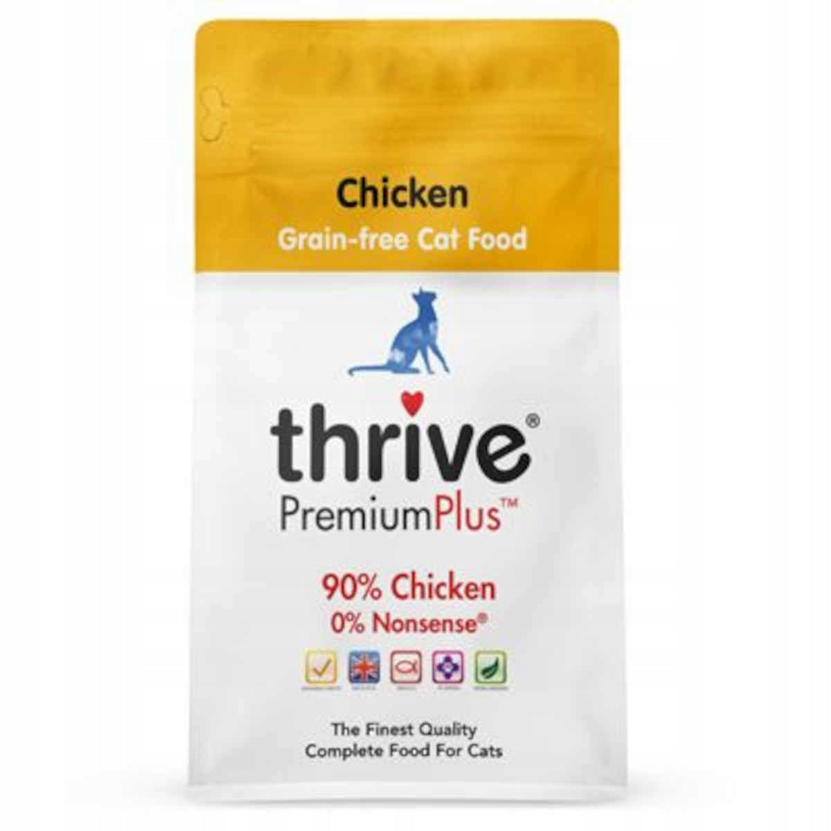 Thrive PremiumPlus sucha karma dla kota bezzbożowa 1,5 kg, 90% kurczaka – kurczak