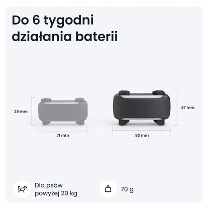 Tractive Lokalizator GPS dla psa DOG 6 XL z monitorowaniem zdrowia, powyżej 20 kg – czarny