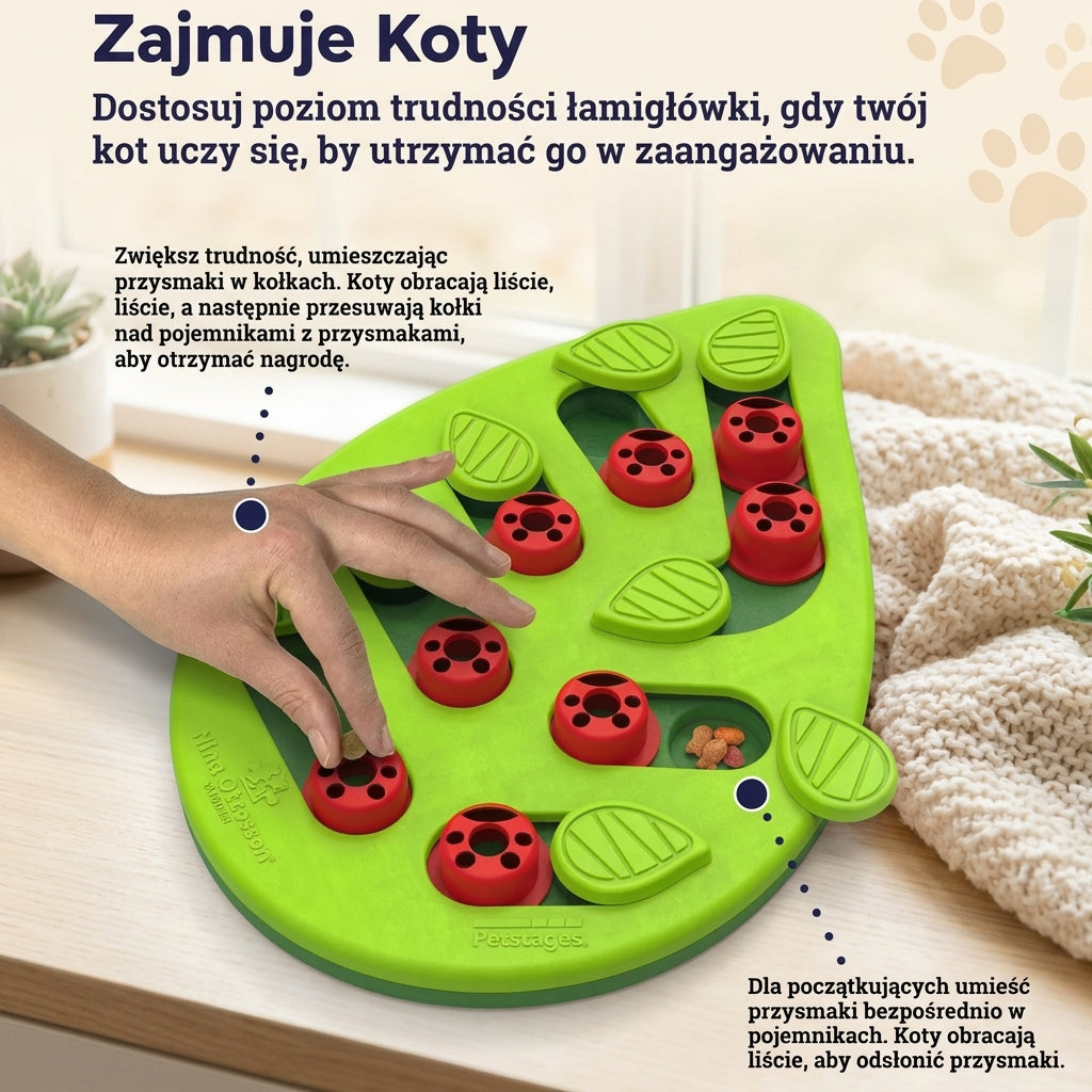 Zabawka puzzle z tworzywa bezpiecznego interaktywna regulowana dla kota