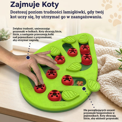 Zabawka puzzle z tworzywa bezpiecznego interaktywna regulowana dla kota