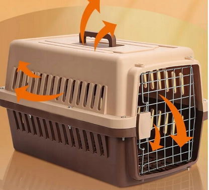 Anytech TOM transporter dla kota, psa i królika 48 x 32 x 30 cm, do 15 kg – brązowy