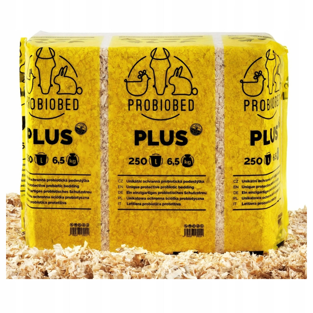 ProBioBED Plus trociny bezpyłowe dla gryzoni 250 l z probiotykiem – wióry świerkowe