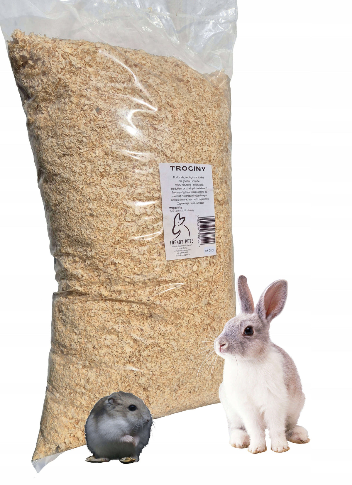More & Good Trociny dla gryzoni i królików 75 l, 5 kg – odpylone, z drewna iglastego