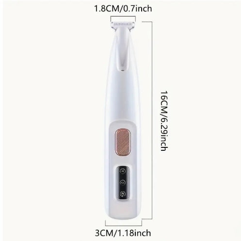 Trymer do łap psa bezprzewodowy z LED, wodoodporny IPX7, 5 W, 120 min pracy