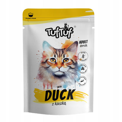 Tuf Tuf mokra karma dla kota bezzbożowa 40 x 100 g – mielonka w saszetkach, mix smaków