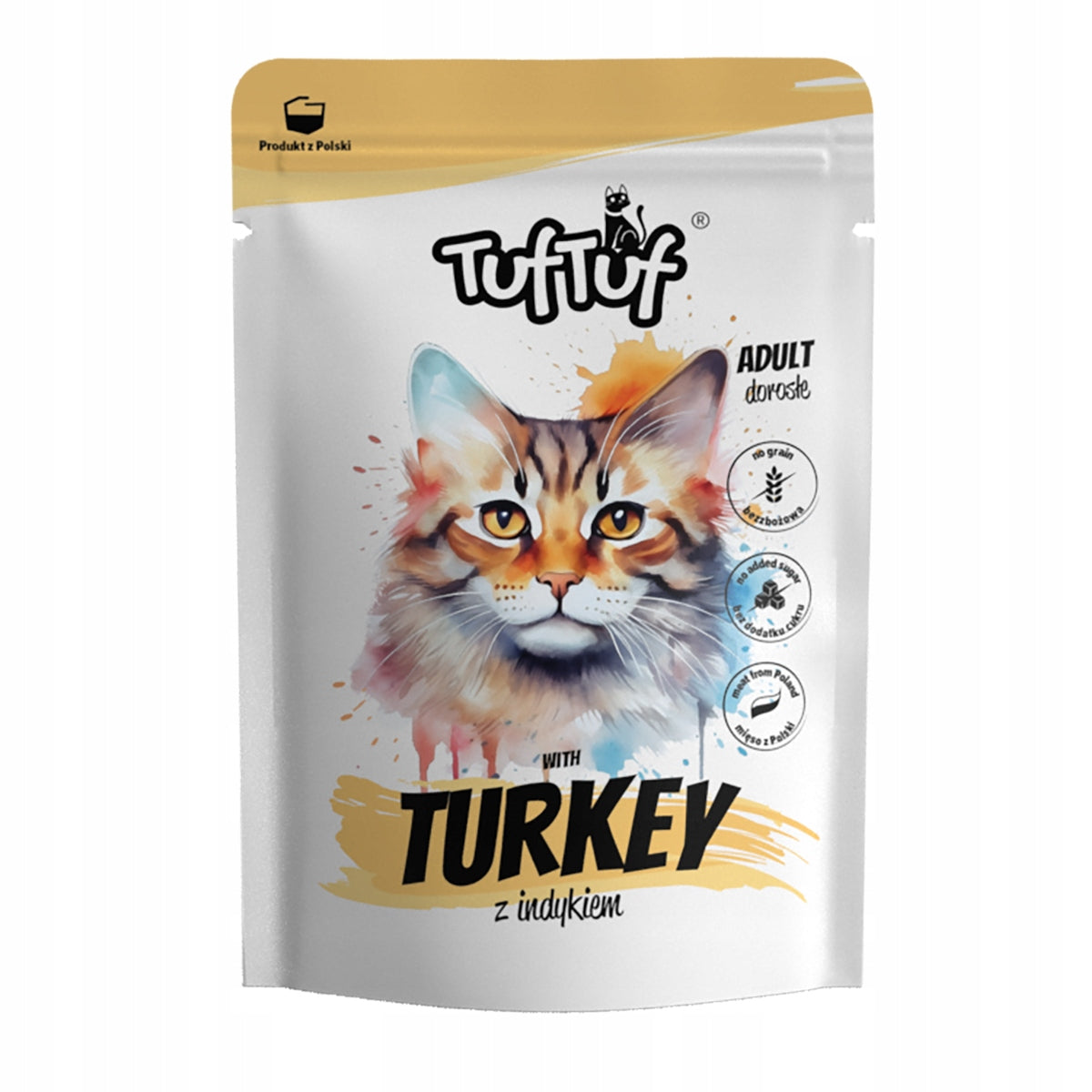 Tuf Tuf mokra karma dla kota bezzbożowa 40 x 100 g – mielonka w saszetkach, mix smaków