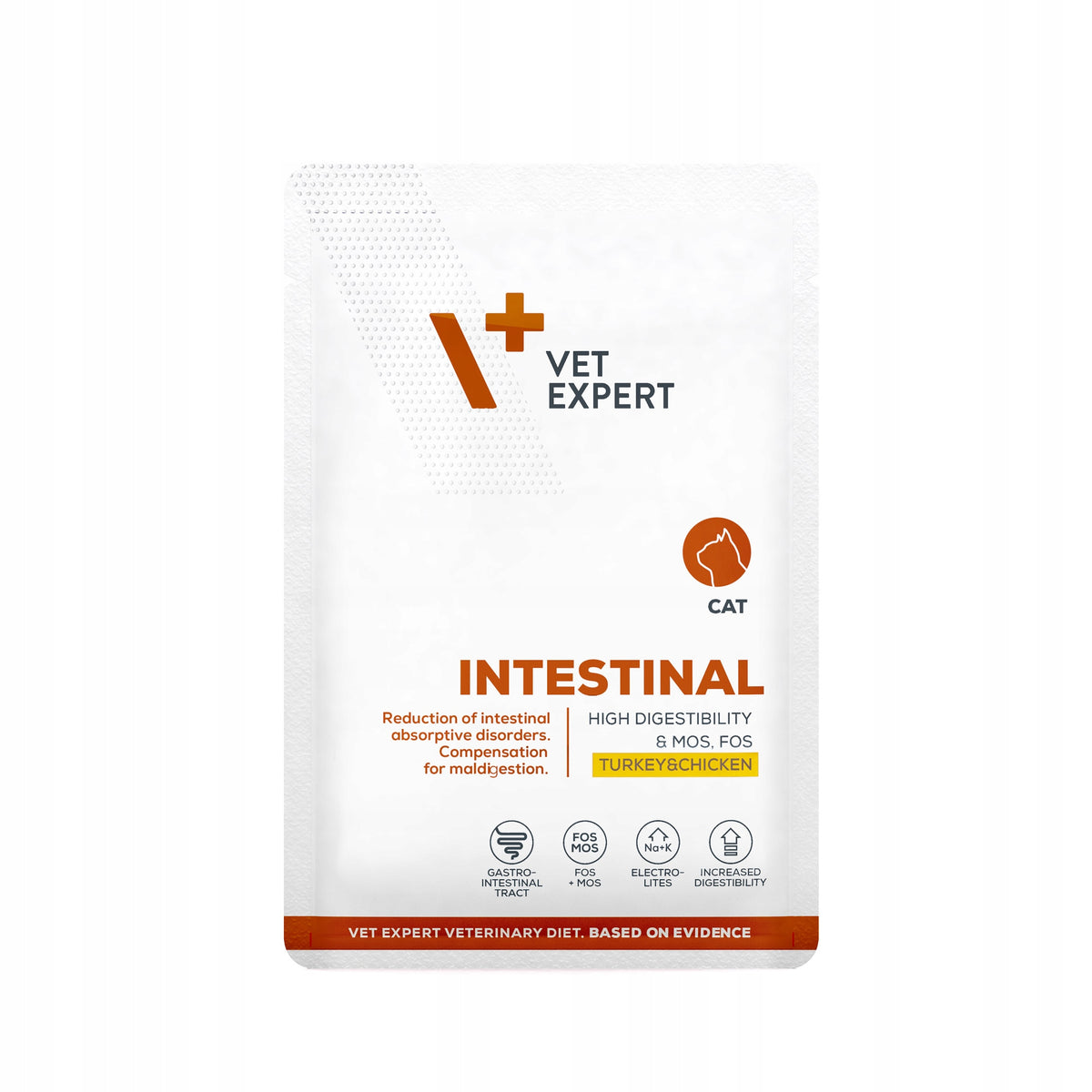 Vet Expert Intestinal Cat mokra karma weterynaryjna 12x100 g – indyk i kurczak