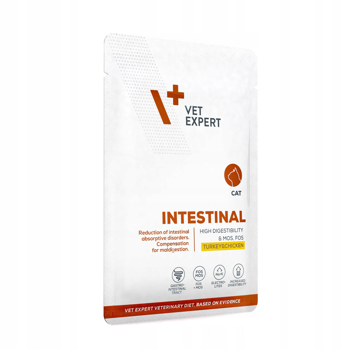 Vet Expert Intestinal Cat mokra karma weterynaryjna 12x100 g – indyk i kurczak