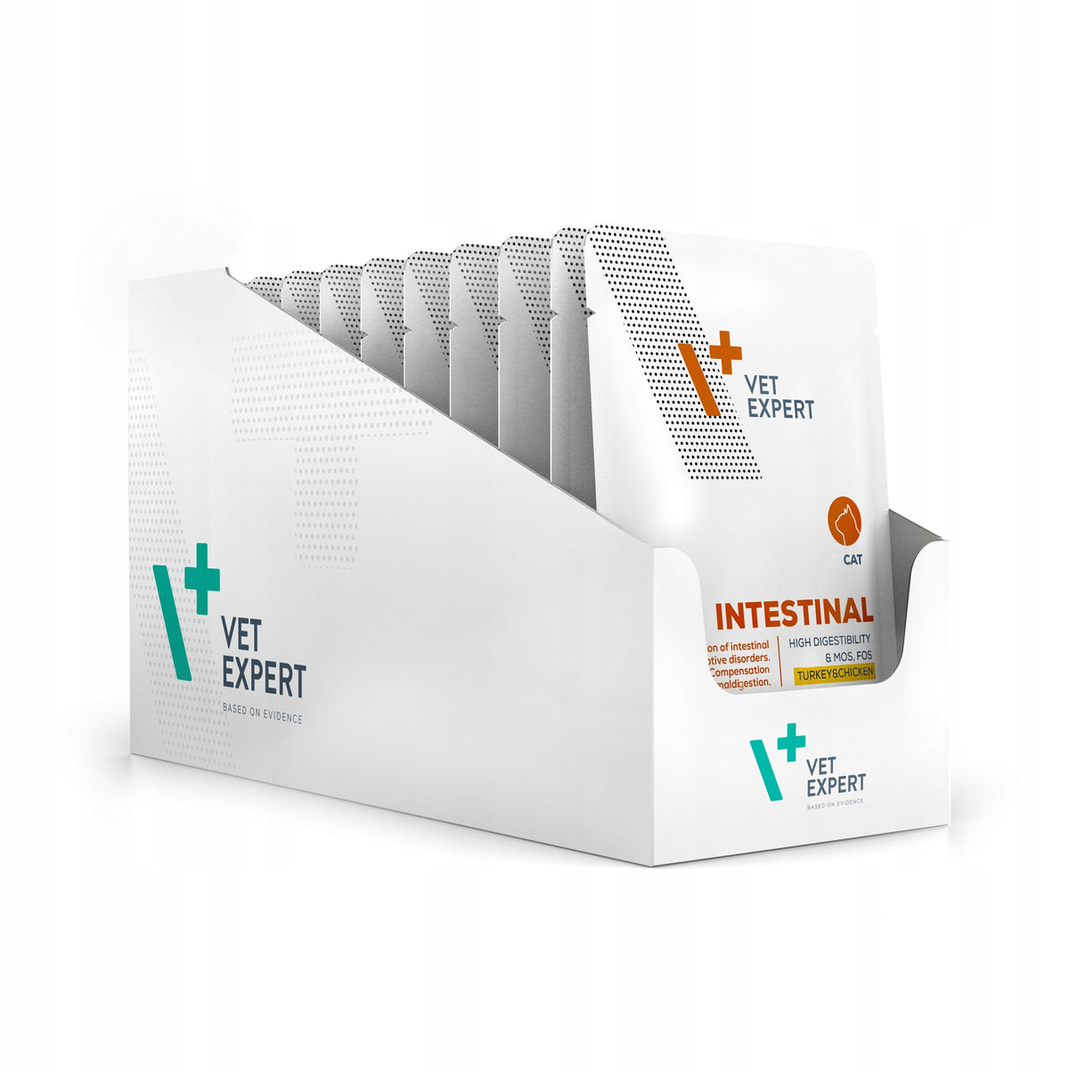 Vet Expert Intestinal Cat mokra karma weterynaryjna 12x100 g – indyk i kurczak