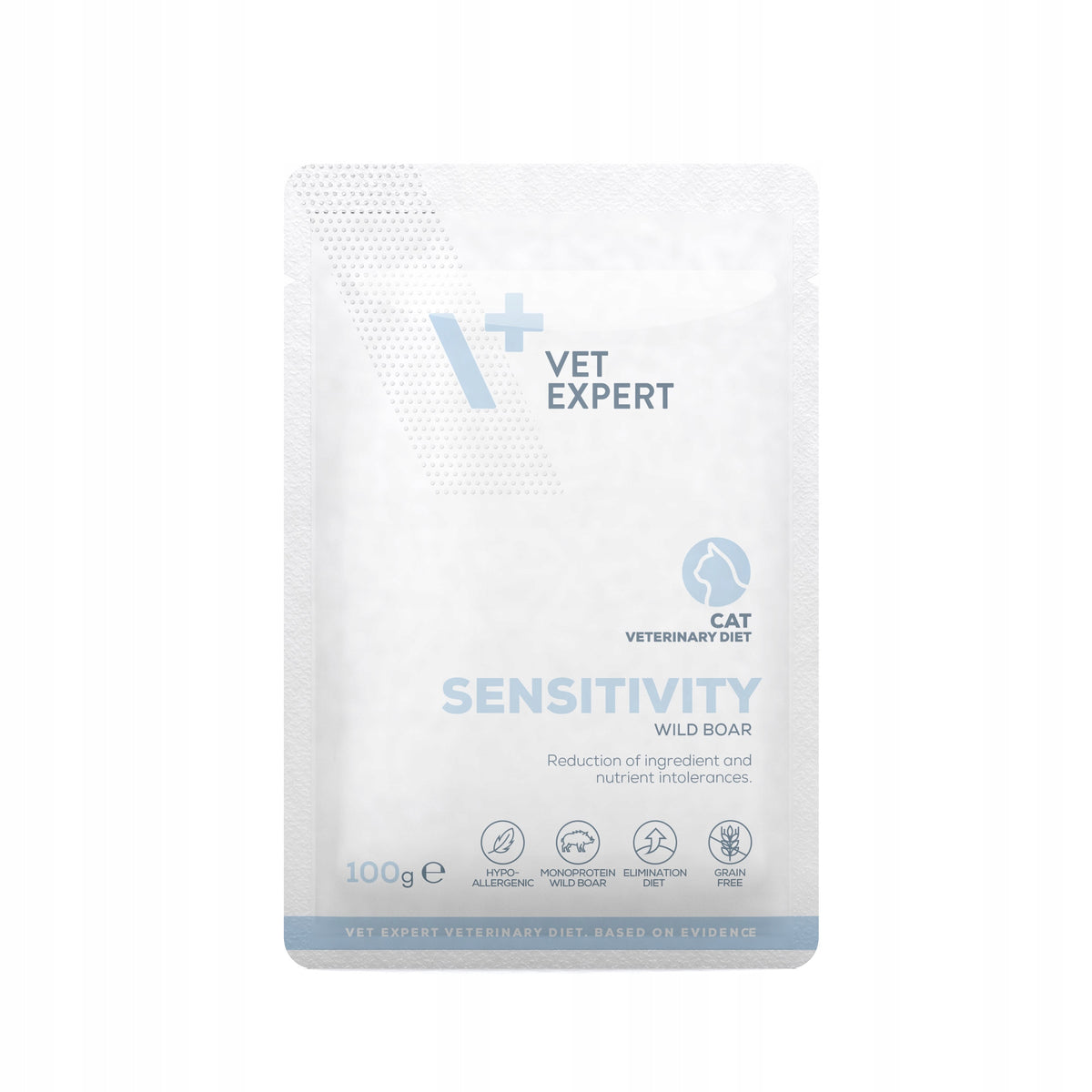Vet Expert Sensitivity Cat mokra karma dla kota z dzikiem 12x100 g – saszetki, monoproteina