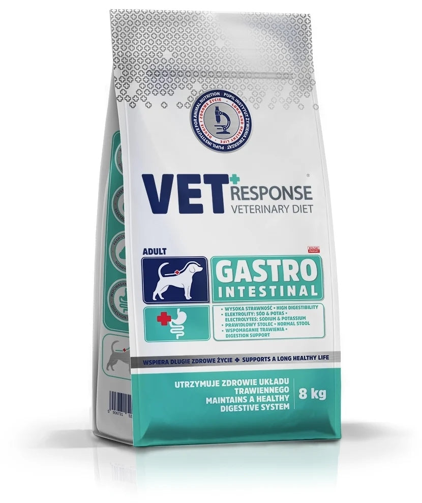Vet Response Gastrointestinal sucha karma lekkostrawna dla psa 8 kg – indyk