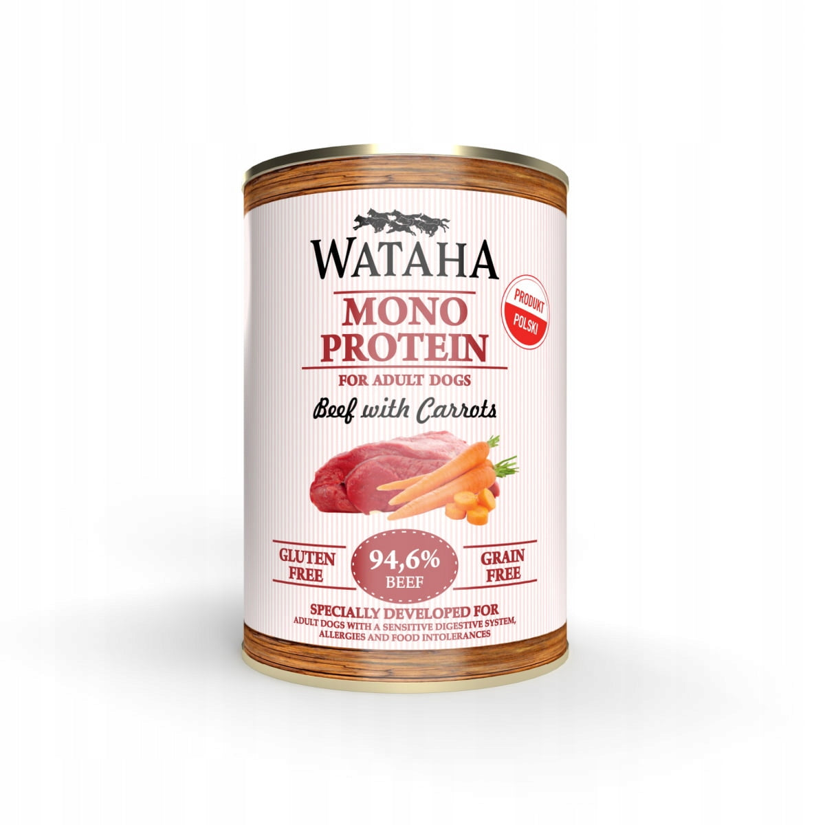 WATAHA Mono Protein Adult karma mokra dla psa 12 x 400 g, monobiałkowa, bez zbóż – mix smaków