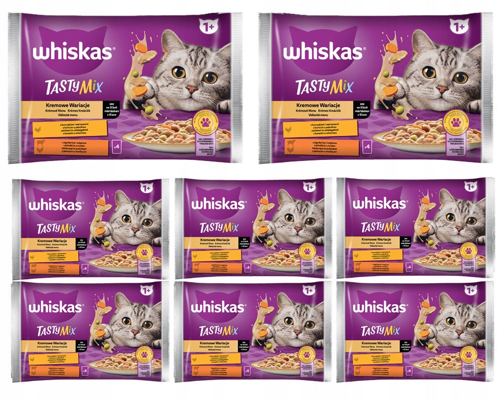 Whiskas Adult mokra karma dla kota 32x85 g – kremowa zupa w saszetkach, mix smaków