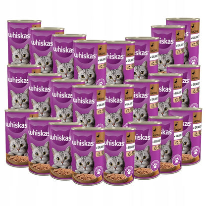 Whiskas mokra karma dla kota z kaczką w galaretce 24 x 400 g – puszka, koty dorosłe