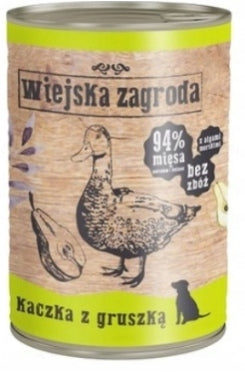 Wiejska Zagroda karma mokra dla psa bezzbożowa 6 x 400 g w puszkach – mix smaków