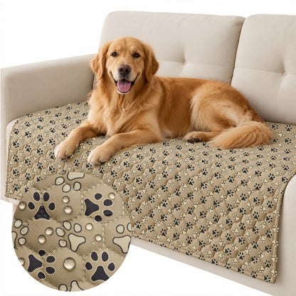 Dogguru wodoodporna narzuta na łóżko dla psa 150 x 90 cm, dwustronna mata XL – beżowa