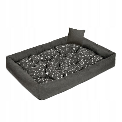 Wodoodporne legowisko dla psa 110x80 cm z wyciąganą poduszką – XXL, wielokolorowe