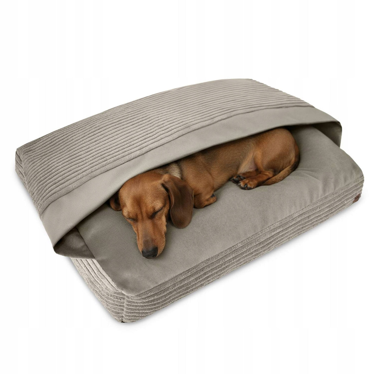 Dogguru legowisko dla psa i kota z kołderką 70 × 50 cm, antypoślizgowe, rozmiar M – beżowe