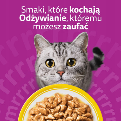 Whiskas mokra karma dla kota 40x85 g w sosie i galaretce – mix 4 smaków, koty dorosłe