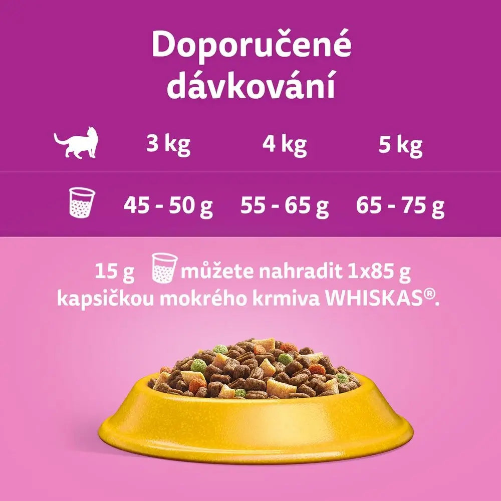 Whiskas 1+ sucha karma dla kota dorosłego z kurczakiem 3,8 kg – pełnoporcjowa