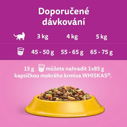 Whiskas 1+ sucha karma dla kota dorosłego z kurczakiem 3,8 kg – pełnoporcjowa