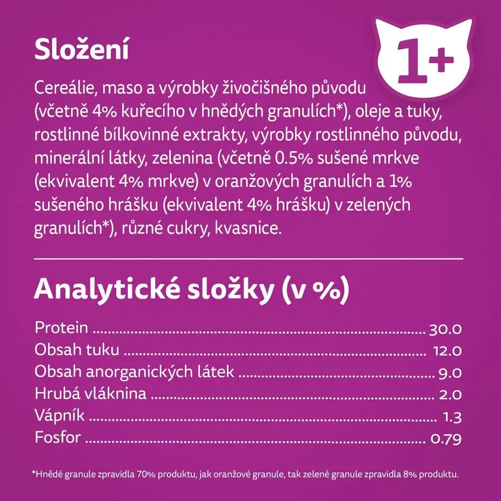 Whiskas 1+ sucha karma dla kota dorosłego z kurczakiem 3,8 kg – pełnoporcjowa