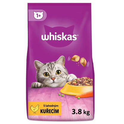 Whiskas 1+ sucha karma dla kota dorosłego z kurczakiem 3,8 kg – pełnoporcjowa