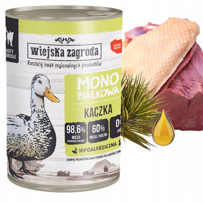 Wiejska Zagroda mokra karma dla kota monoproteinowa 6 x 400 g, bezzbożowa – mix smaków