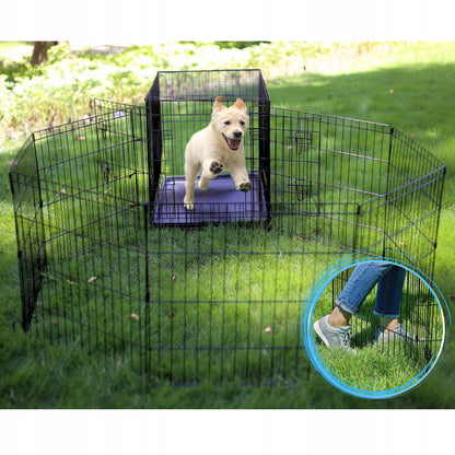 Oh!dog Kojec dla psa i szczeniąt 8 przęseł 60 cm, stal proszkowana, składany – rozmiar M