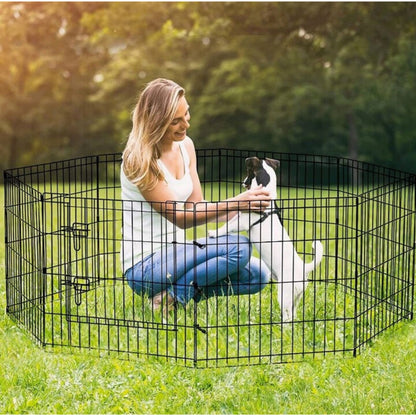 Oh!dog Kojec modułowy dla psa 8 przęseł 76 cm ze stali proszkowanej – wybieg dla szczeniąt