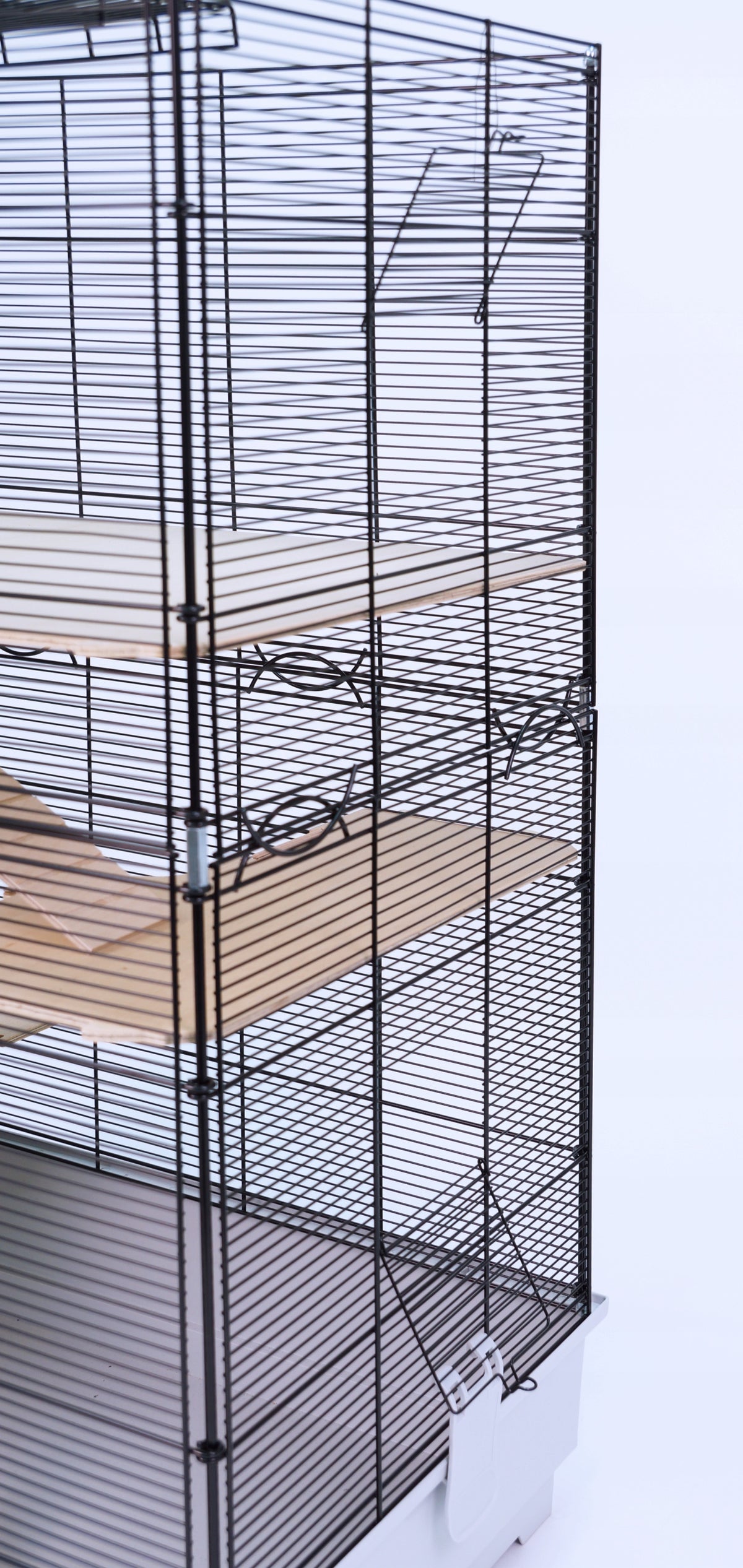 Pet Products Industries wysoka klatka dla szczura i koszatniczki 76 x 44 x 101 cm z piętrami – czarna