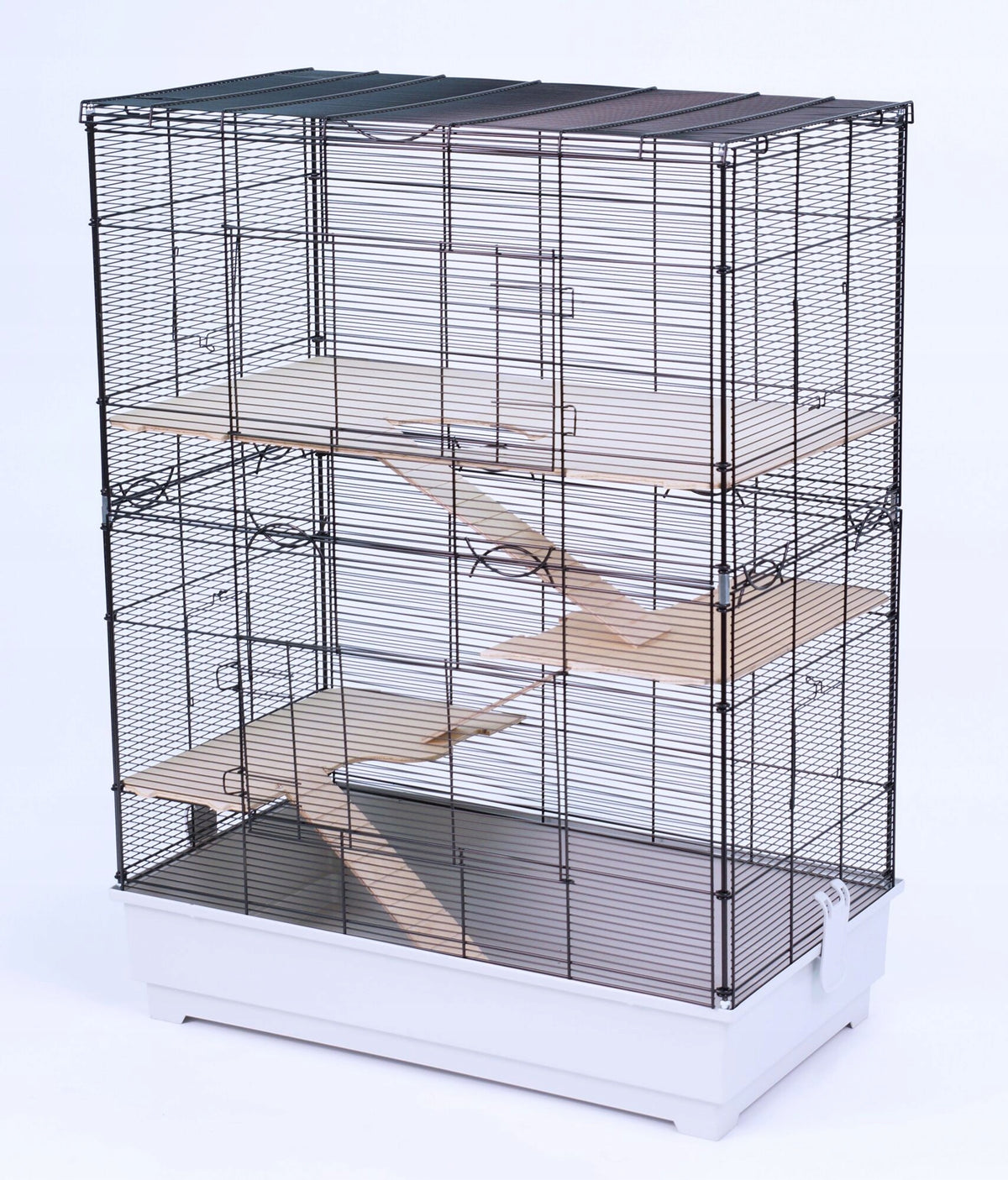 Pet Products Industries wysoka klatka dla szczura i koszatniczki 76 x 44 x 101 cm z piętrami – czarna