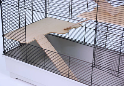 Pet Products Industries wysoka klatka dla szczura i koszatniczki 76 x 44 x 101 cm z piętrami – czarna