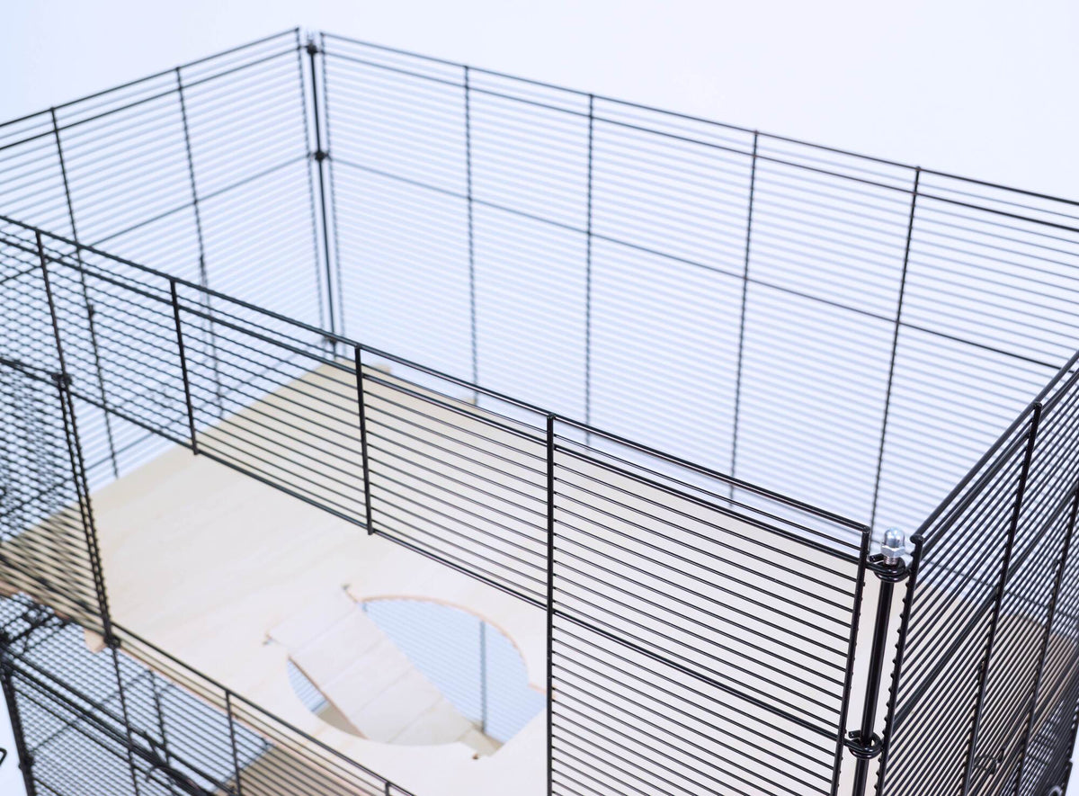 Pet Products Industries wysoka klatka dla szczura i koszatniczki 76 x 44 x 101 cm z piętrami – czarna