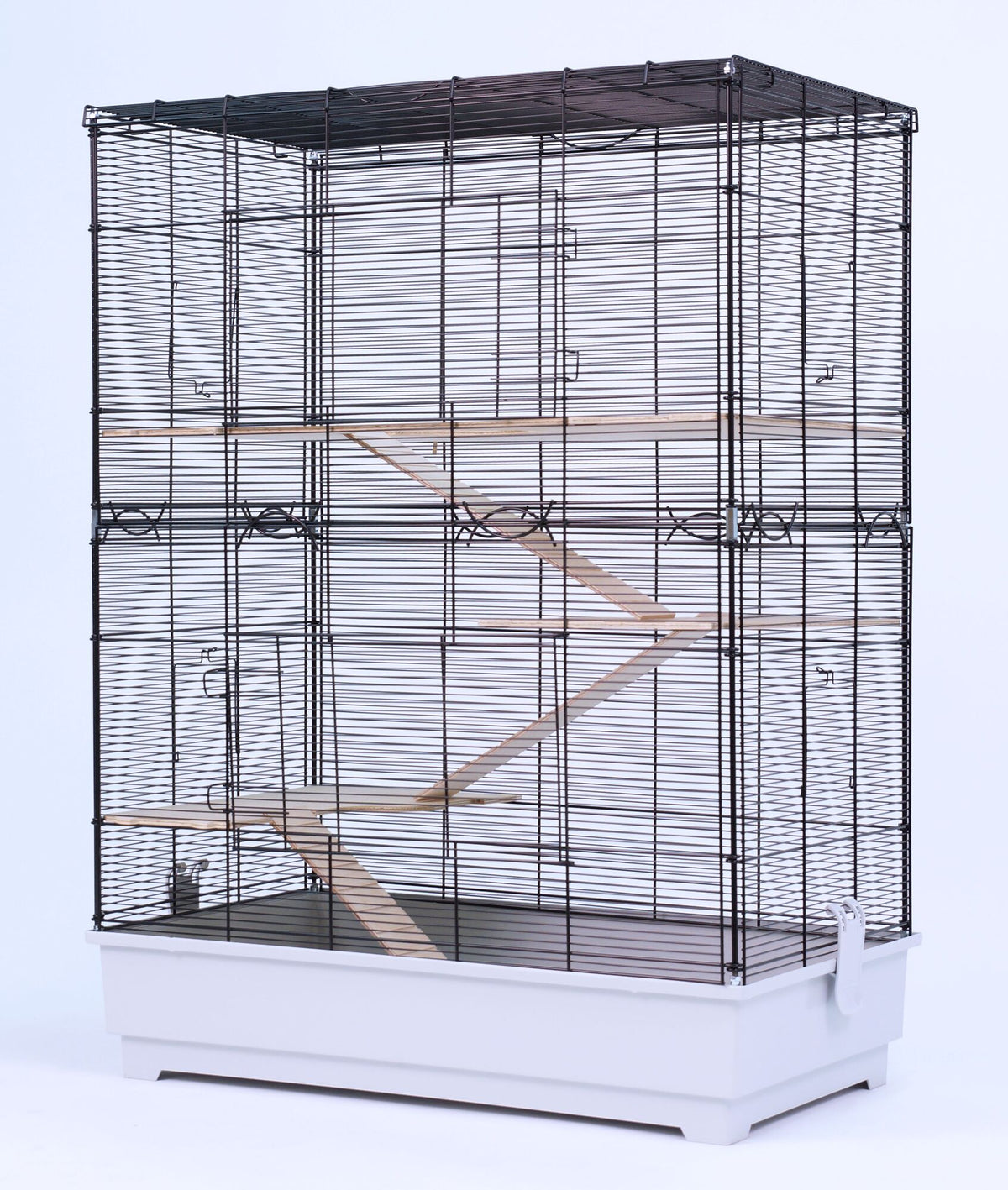 Pet Products Industries wysoka klatka dla szczura i koszatniczki 76 x 44 x 101 cm z piętrami – czarna