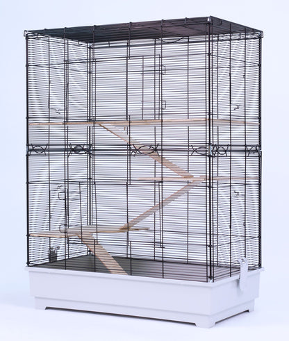 Pet Products Industries wysoka klatka dla szczura i koszatniczki 76 x 44 x 101 cm z piętrami – czarna
