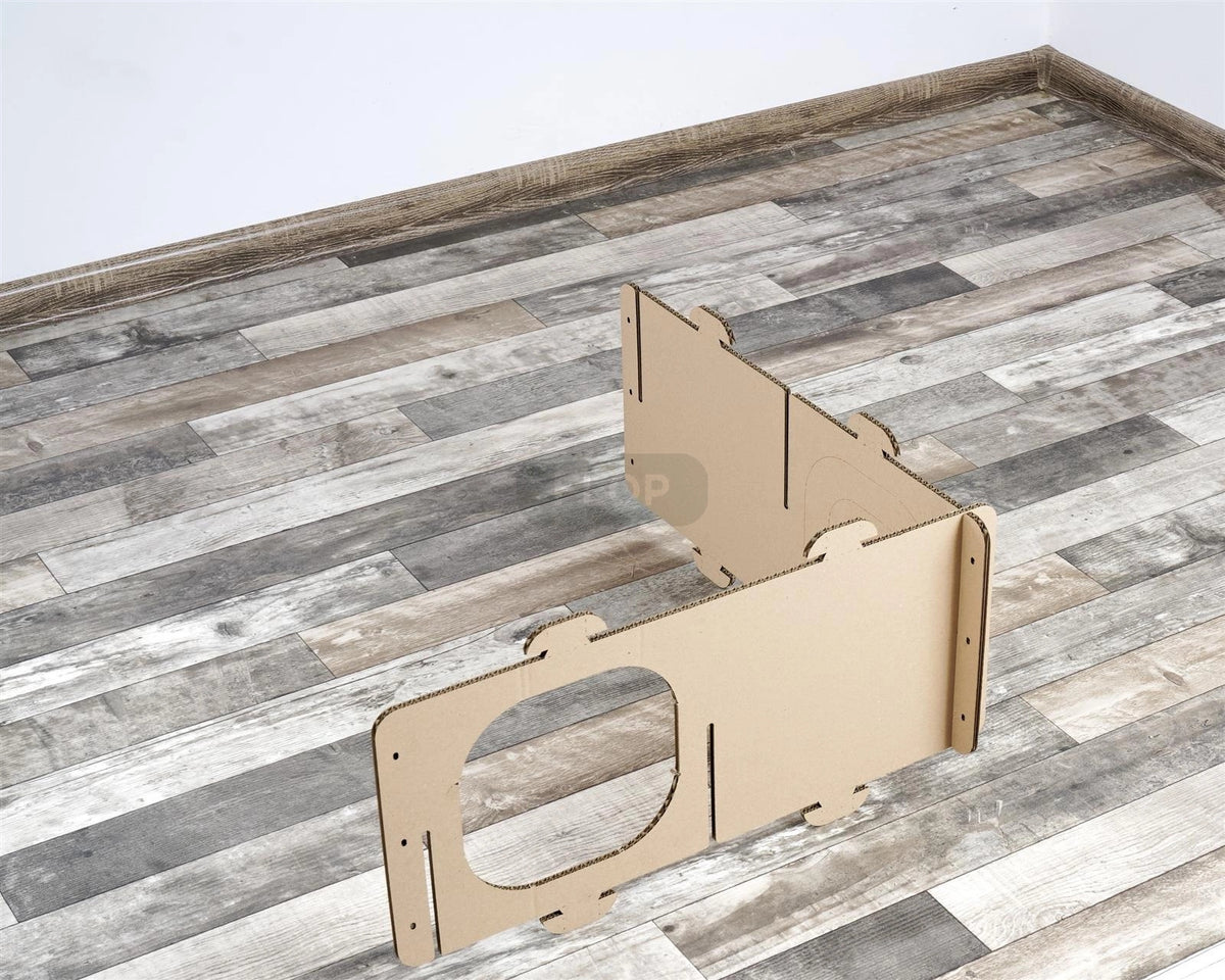 FLOP Modułowy labirynt dla królika XL z tektury 57x57 cm – tunel i kryjówka