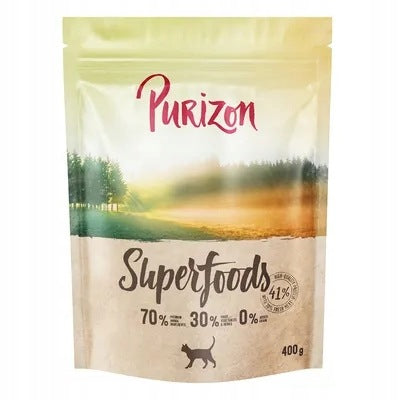 Purizon sucha karma dla kota bez zbóż 3 x 400 g – zestaw trzech smaków, dorosłe koty