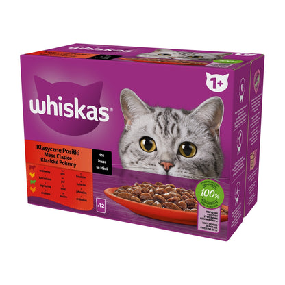 Whiskas mokra karma dla kota w sosie, 2 x 12 saszetek 85 g – mix smaków