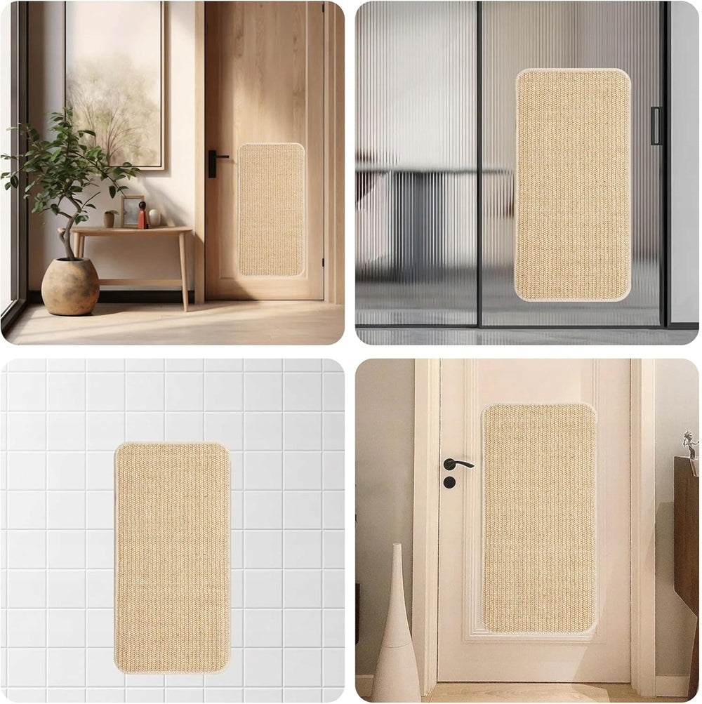 Maty do drapania dla kota z sizalu 50 × 25 cm – zestaw 3 szt., ochrona mebli, brązowe