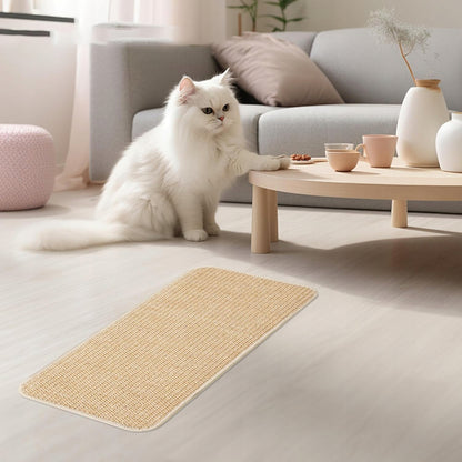 Maty do drapania dla kota z sizalu 50 × 25 cm – zestaw 3 szt., ochrona mebli, brązowe