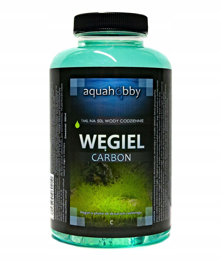 Aqua Hobby nawozy do akwarium roślinnego 3 x 500 ml – makro, mikro i węgiel w płynie