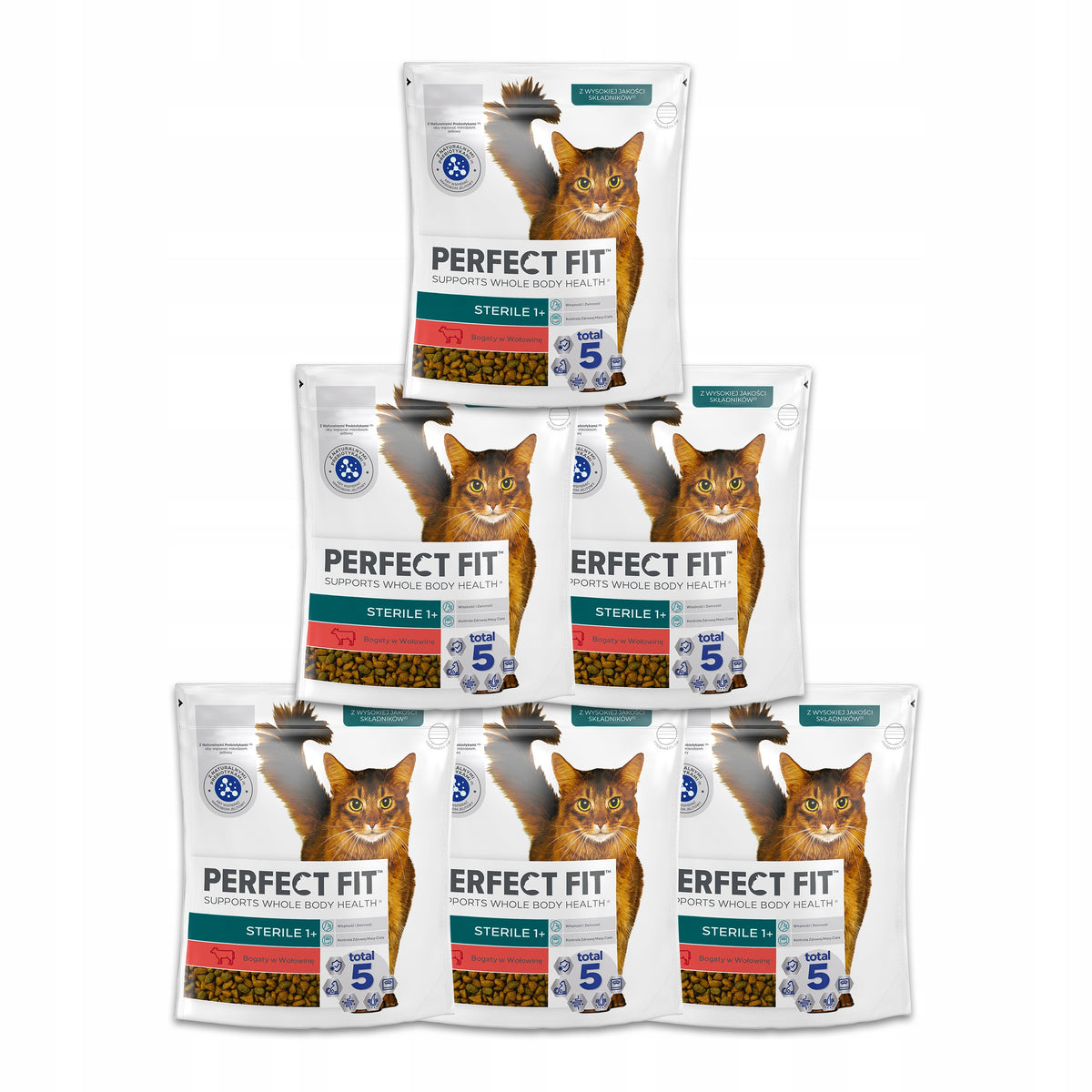 Perfect Fit Sterile 1+ sucha karma dla kota po sterylizacji z wołowiną – 750 g
