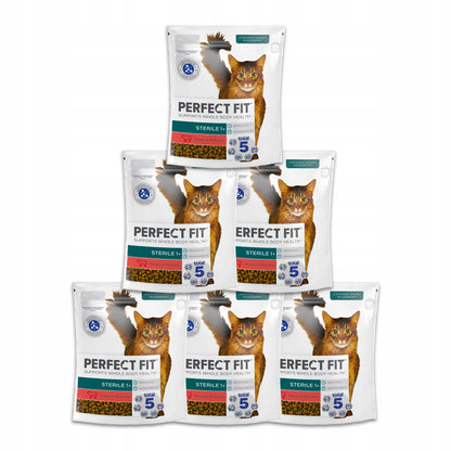 Perfect Fit Sterile 1+ sucha karma dla kota po sterylizacji z wołowiną – 750 g