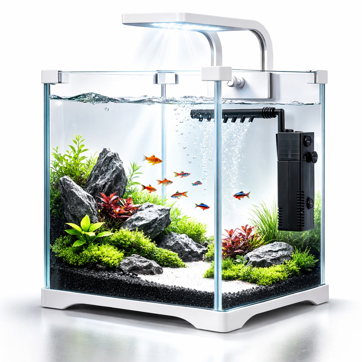 Kruger Meier Shrimp!One Pro akwarium 10 l z filtrem i lampą LED – zestaw krewetkarium